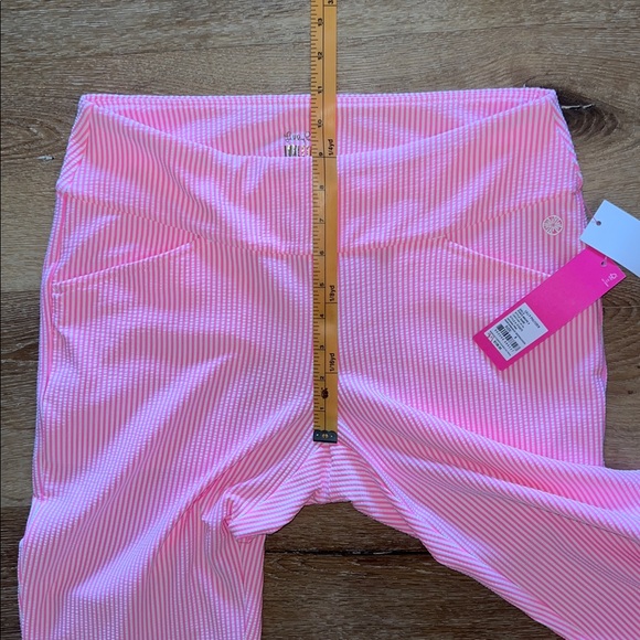 Lilly Pulitzer UPF 50+ Luxletic Corso Pant Havana Pink Performance Seersucker 8 - Picture 8 of 11